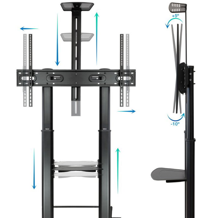 Tooq Soporte de Suelo ZEUS FS20400HM-B para TV de 60-100 pulgadas